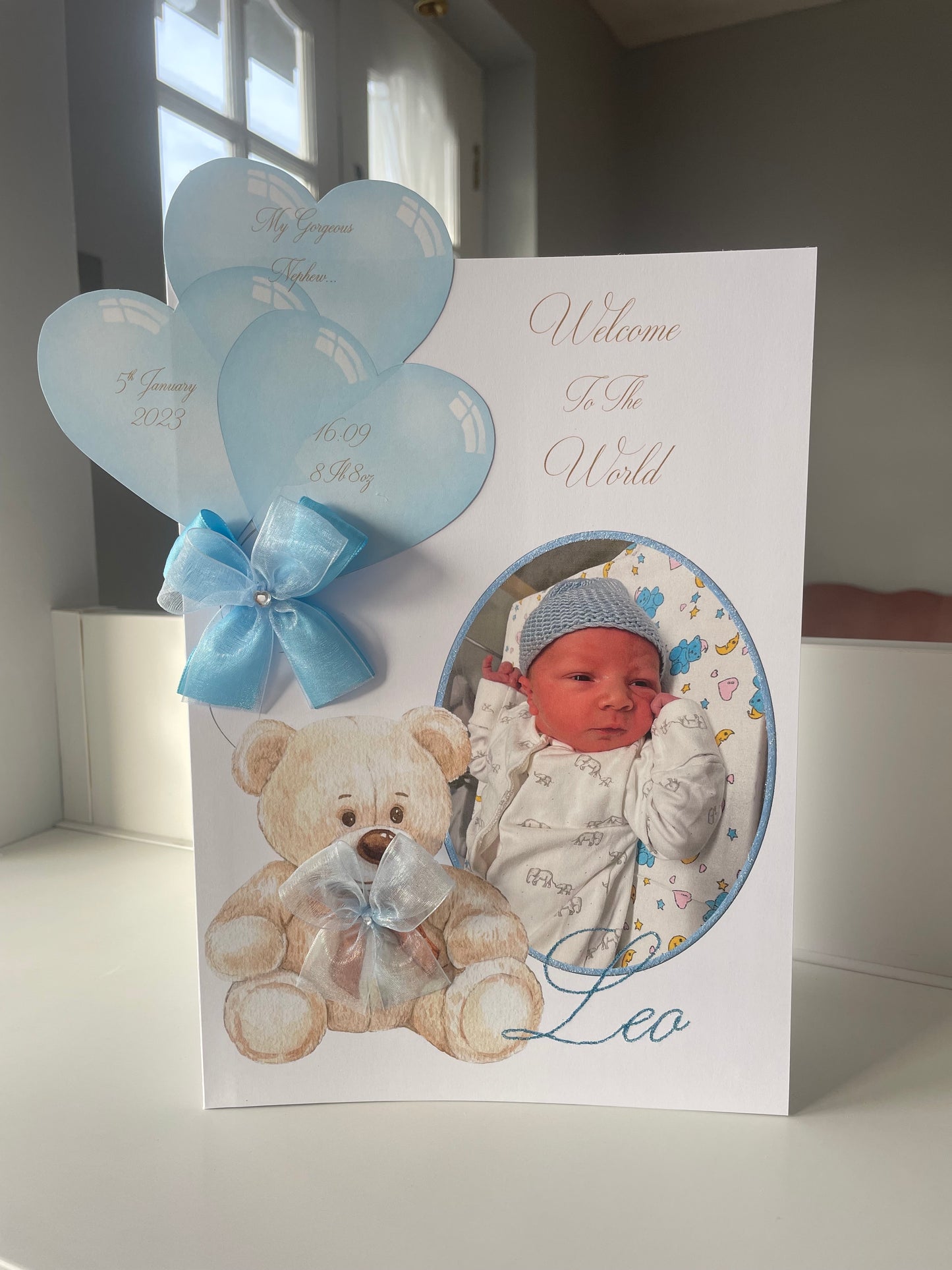Baby Blue Bear With Balloons