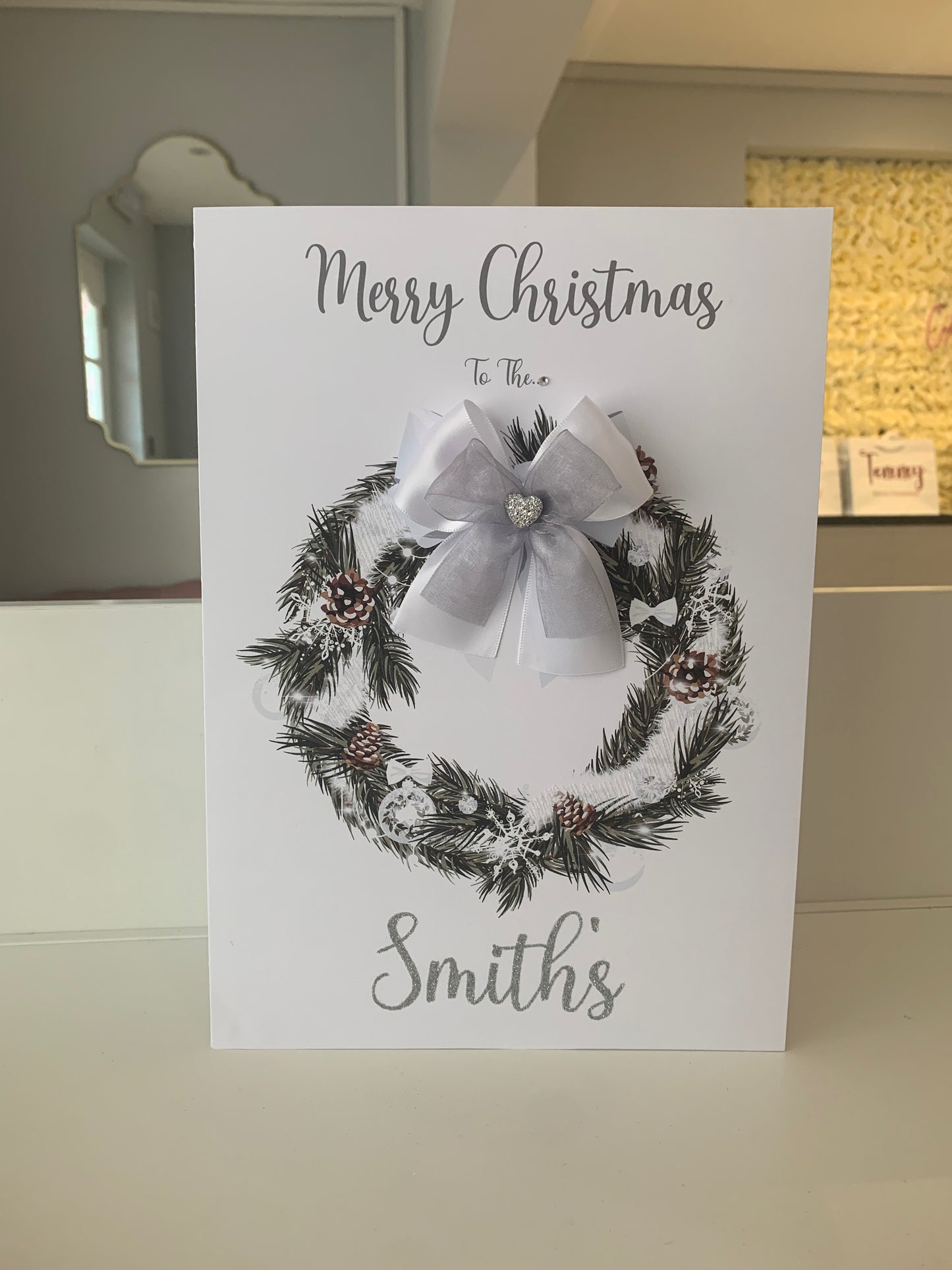 White & Silver Christmas Wreath